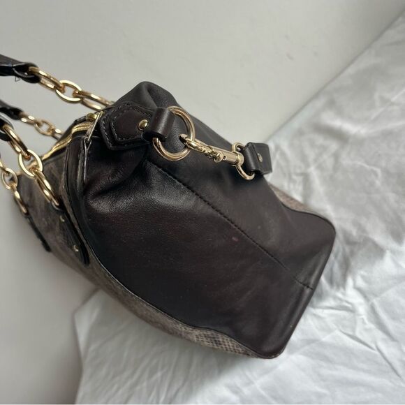 COACH Collette Python Graphite Madison Ashley Satchel Tote Handbag 33805 - Picture 6 of 11